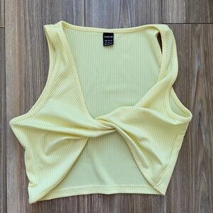 SHEIN Yellow Crop Top